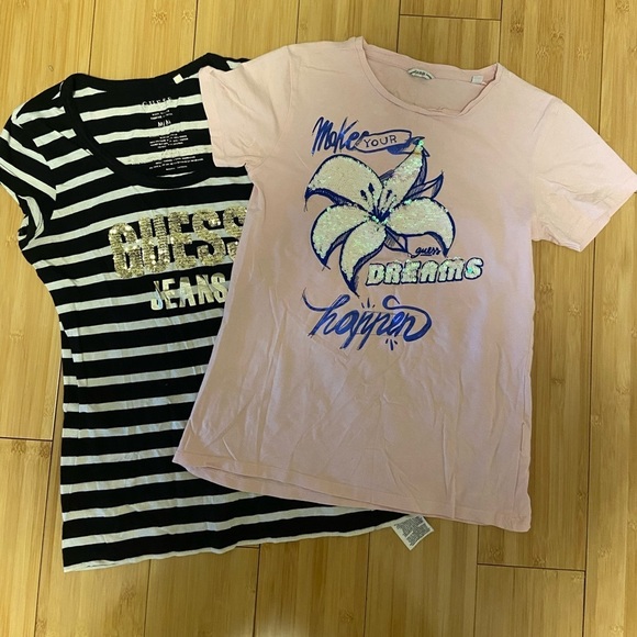Guess Other - Guess t shirts set of 2 girls cotton Sz 16